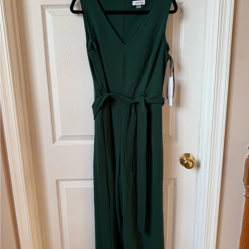 Calvin Klein Sleeveless Green Pantsuit
